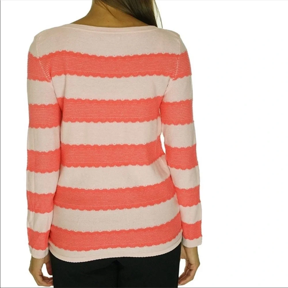 ❤️🔥Tommy Hilfiger - Pink Heather Lace Trim Sweater - XL - Picture 2 of 6